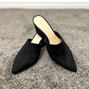 Expression suede mules